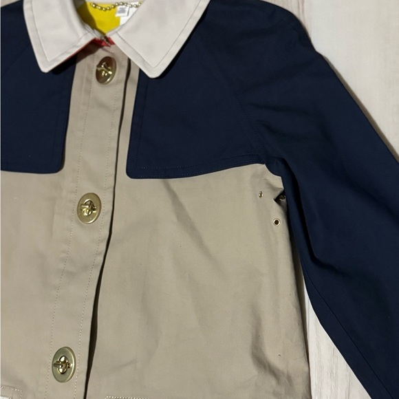 Coach Women's Trench Coat in Navy and Beige Size xs - Picture 3 of 15
